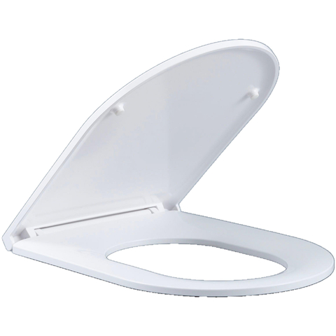 QeramiQ Dely Swirl Ensemble WC- 36,3x51,7 cm - Réservoir encastré Geberit UP320 - Abattant fin - Plaque de commande noire mate - Boutons ronds - Blanc brillant SW1126088