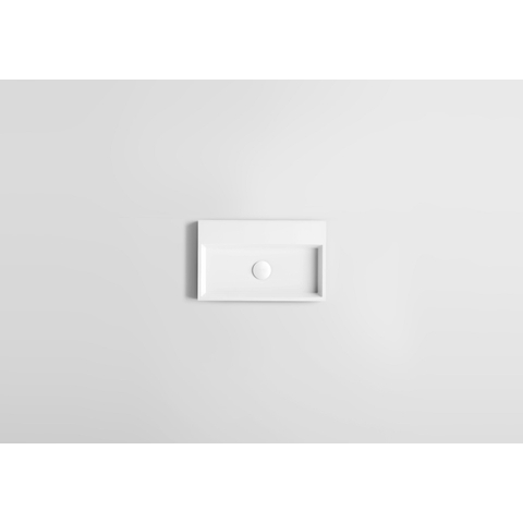 Clou Mini Wash Me lave-mains 38x24cm trou de robinet pré-percé Aluite Blanc mat SW9319
