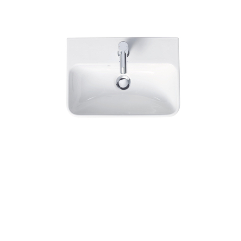 Duravit Me by starck fontein 450x155x320mm 1 kraangat overloop wit 0293427