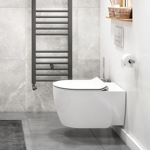 Crosswater Kai X Wandcloset - 36.5x55.5cm - spoelrandloos - wit SW876236