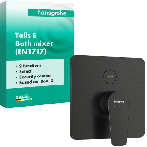 Hansgrohe Talis E douchemengkraan voor iBox Universal 2 Brushed Black Chrome SW1567331