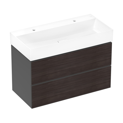 HansGrohe Xevolos E Lavabo 1000/480 avec 2 trous pour robinet sans trop-plein, SmartClean SW995486