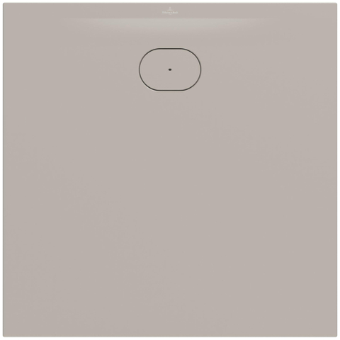 Villeroy & Boch Ecora douchebak - 100x100x3.5cm - afvoer korte zijde - almond (beige) SW1558952