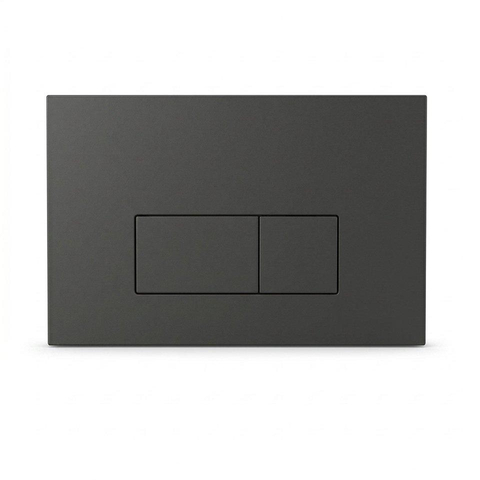 QeramiQ Dely Swirl Compact Ensemble WC - réservoir encastré QeramiQ flush - abattant fin - plaque de commande en plastique anthracite mat - boutons rectangulaires - blanc mat SW1590795