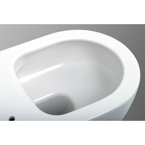 Plieger Kansas hangtoilet – compact – Rimless – 36 x 49 cm – met slim softclose zitting – glans wit SW499848