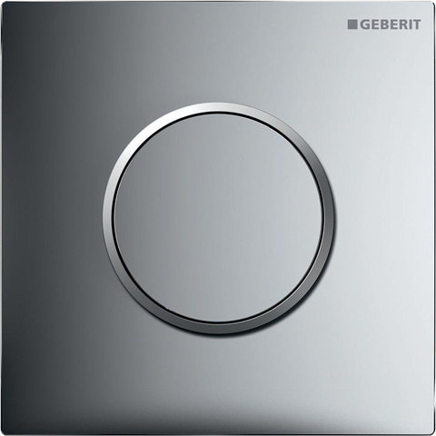 Geberit Type10 urinioir bedieningsplaat - pneumatisch - ronde knop - glans chroom mat 0701937