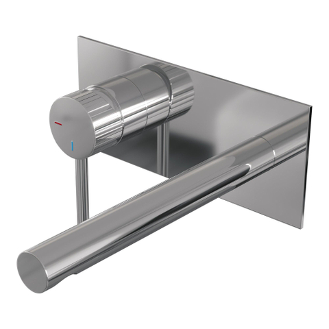 BRAUER Stripe Mitigeur lavabo encastré - bec droit et plaque de recouvrement - modèle A2 - chrome SW1434707