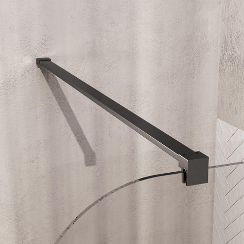 BRAUER Orion Paroi de douche à l'italienne - 100x200cm - verre transparent - traitement du verre - PVD - gunmetal brossé SW1476015