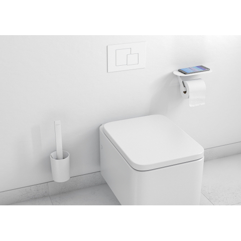 Hansgrohe WallStoris Ensemble WC brosse et porte-rouleau Mat Blanc SW651352