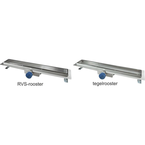 Wiesbaden Tegelrooster voor douchegoot - 90x7cm - RVS SW10713