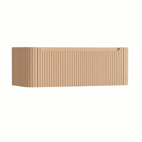 H&R Badmeubelen Juice Wastafelonderkast - 120x45x40cm - afgeronde hoeken - 3D-front - 1 lade - geïntegreerde greep - peach SW1259287