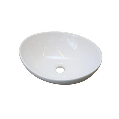 H&R Badmeubelen Elemento waskom - 40x33.5x14.5cm - ovaal - wit SW15789