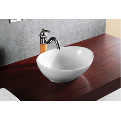 H&R Badmeubelen Elemento waskom - 40x33.5x14.5cm - ovaal - wit SW15789