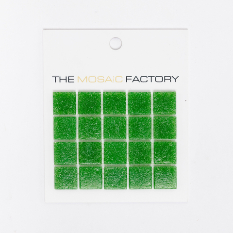 ÉCHANTILLON The Mosaic Factory Amsterdam carreau de mosaïque 2x2x0.4cm pour mur et sol pour intérieur et extérieur carré Verre Vert SW862304