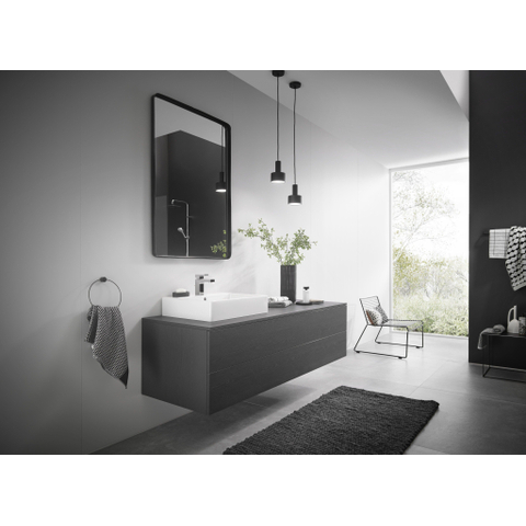 Hansgrohe Vernis Shape 1 greeps wastafelkraan - 100 met trekwaste - hoogglans chroom SW651367