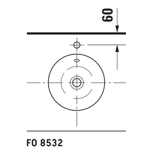 Duravit Starck 1 Opzet wastafel - 33 cm - glans wit 0299903