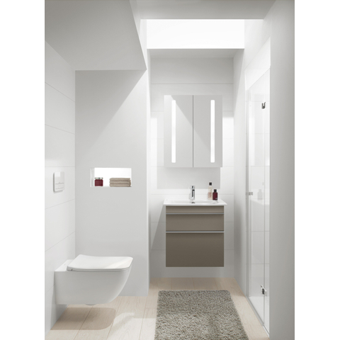 Villeroy & Boch Venticello lavabo - avec 1 trou de robinet 60x50cm - (adapté pour 3 trous de robinet) avec trop-plein blanc 1025150