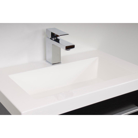 Saniclass XS line Meuble salle de bain avec miroir peu profond 60cm Black Wood SW2246