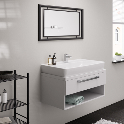 Hansgrohe Vernis Shape Eengreeps wastafelmengkraan - 70 - coolstart zinc - met PopUp - trekwaste - hoogglans chroom SW651693