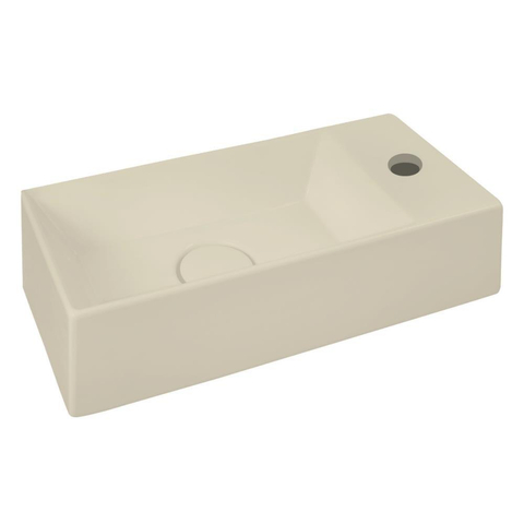 Xenz Rosa plan lave-mains - 20x20x11cm - vasque droite - trou robinet droite - sable mat (beige) SW1159618