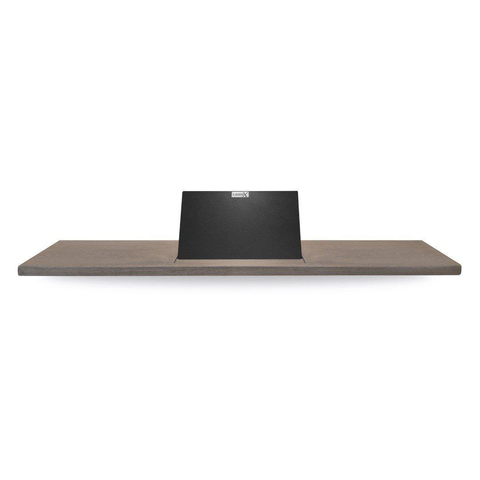 Looox Wood collection tablette de bain 88cm avec support noir mat chêne noir mat SW73162