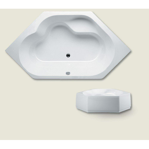 RIHO Winnipeg baignoire d'angle 145x145cm Blanc brillant 312266