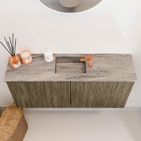Mondiaz JOYA-DLUX 90cm toiletmeubel - kleur Dusk - Wastafel FAYE positie Midden 1 kraangat kleur Oza. SW1425982