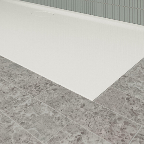 Villeroy & Boch Ecora douchebak - 180x80x3.5cm - afvoer lange zijde - white alpine (wit) SW1558950