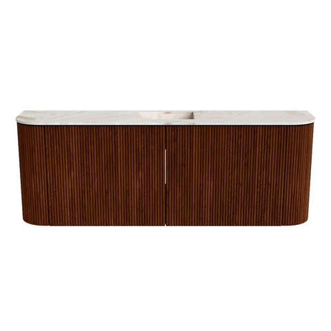 Mondiaz JOYA-DLUX Meuble de salle de bains - 113,2 cm - arrondi gauche et droite couleur Ruby - Vasque FAYE position Milieu 1 trou de robinet couleur Frappe SW1423509