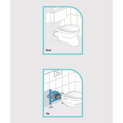 ABU sprongbocht / etagebocht tbv overbrugging staande closetpot en inbouwreservoir 80mm 0770210
