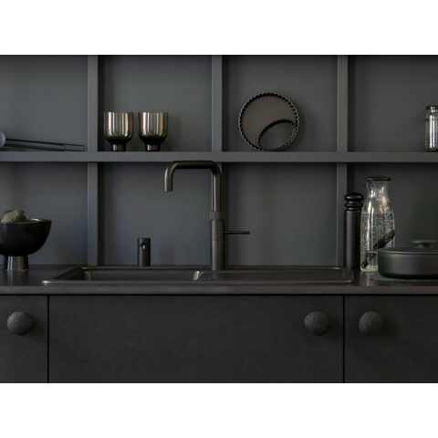 Quooker Fusion Square kokendwaterkraan - draaibare uitloop - Combi reservoir - Warm / kokend water - Zwart SW99174