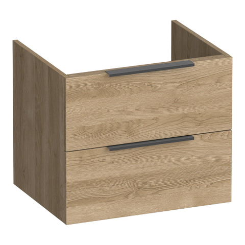 BRAUER Elevate meuble sous-lavabo 60 sans poignées rapportées 2 tiroirs softclose et 1 découpe pour siphon - Sunlit SW1200206