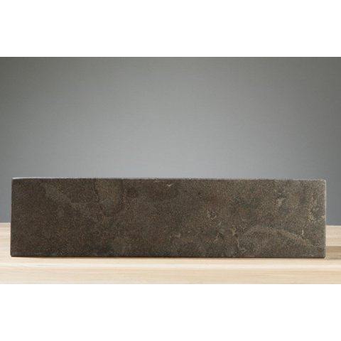 Forzalaqua Venetia lave-mains 40x22x10cm vasque à droite 1 trou de robinet à gauche Pierre naturelle Pierre bleue adoucie FO100075
