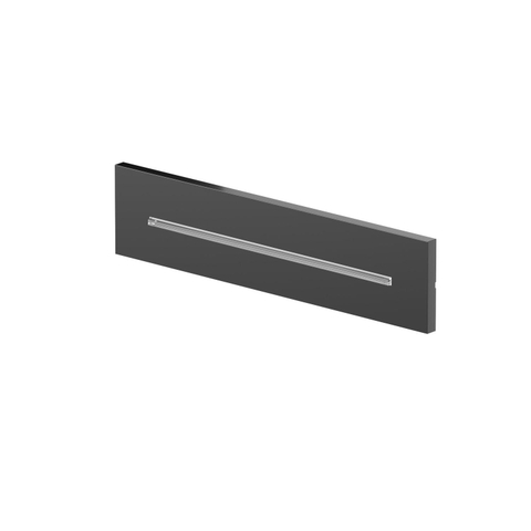 Hotbath Mate Cascade - inbouw - wand - rechthoek - PVD - gepolijst zwart SW1117899
