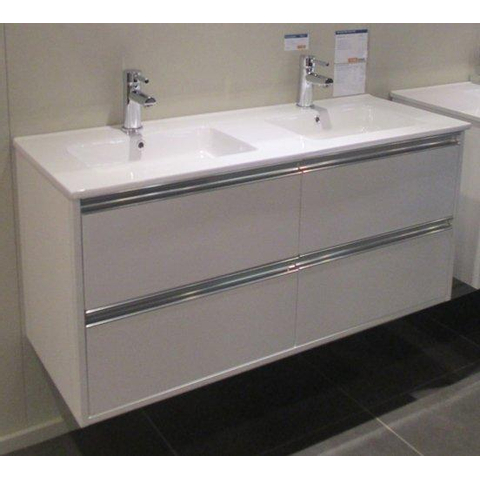Saniclass New Future Meubles salle de bain 120cm sans miroir Blanc brillant SW8836