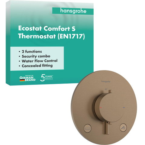 Hansgrohe Ecostat comfort s Inbouw - thermostaat - 2 functie - geborsteld brons SW1388470