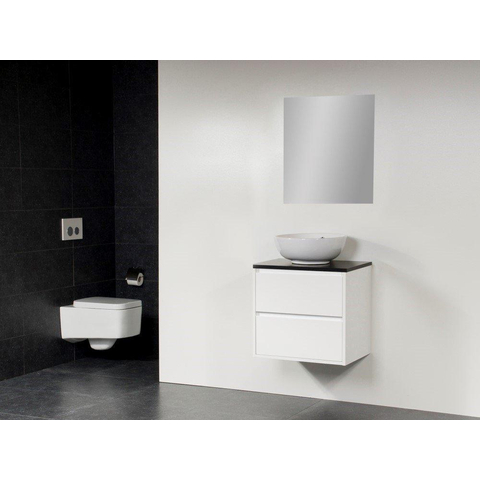 Saniclass New Future XXS Kos Meuble salle de bain avec vasque à poser 60cm avec miroir Blanc SW47862