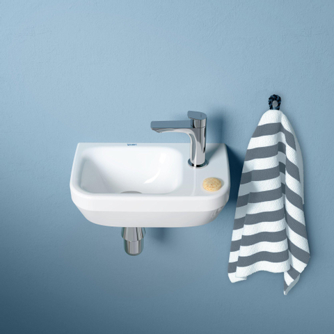 Duravit No.1 Duravit No.1fontein - met kraangat rechts - zonder overloop - 36x22x12cm - hoogglans wit SW723811