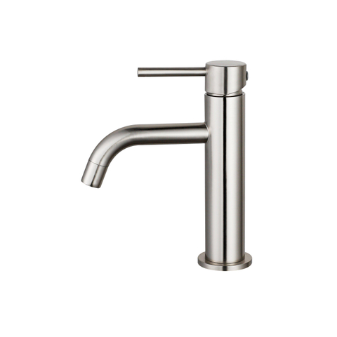 Fortifura Calvi Slim Wastafelkraan - 17.4cm - opbouw - PVD - geborsteld RVS SW377858