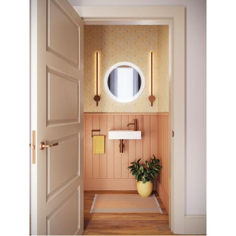 Crosswater Canvass Spiegel - 60x60cm - LED - rond - zilver SW876368