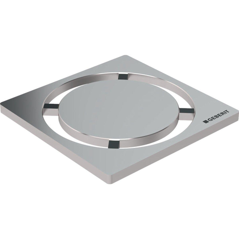 Geberit grille 8x8cm pour siphon de douche à l'intérieur cercle inox GA10832