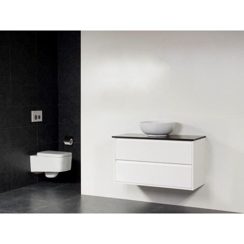 Saniclass New Future Corestone13 vasque à poser blanche meuble 100cm Blanc brillant sans miroir SW17794