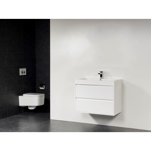 BRAUER Adore Florence meuble de salle de bains 80cm blanc brillant sans miroir SW17781