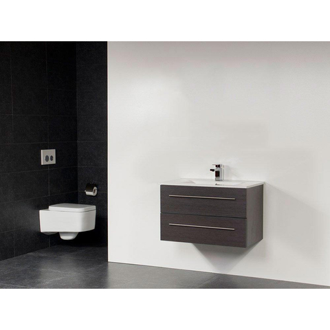 Saniclass Exclusive Line Kera Set de meuble salle de bains 80cm Black Wood SW10256