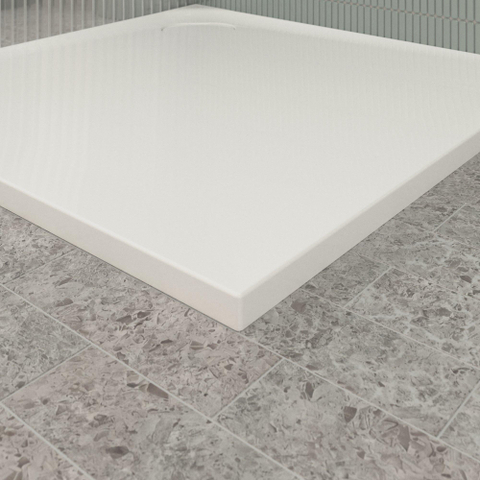 Villeroy & Boch Ecora douchebak - 100x100x3.5cm - hoekafvoer - white alpine (wit) SW1558900