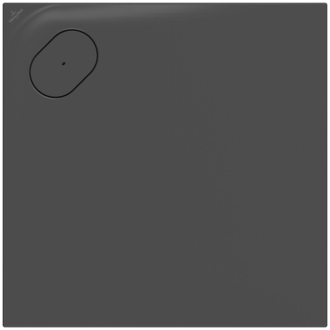 Villeroy & Boch Ecora douchebak - 80x80x3.5cm - hoekafvoer - anthracite (antraciet) SW1558888