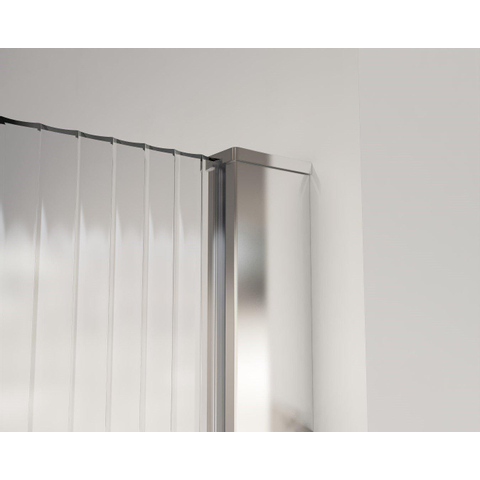 Fortifura Galeria Douche à l'italienne - 100x200cm - verre nervuré - Chrome SW876953