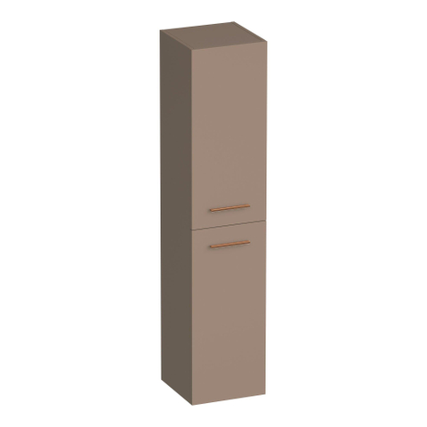BRAUER Trust Armoire colonne - 160x35x35cm - excl. manette ouverte avec 2 portes gauche ou droite pivotante mat moka SW1203866