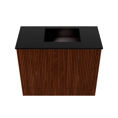 Mondiaz JOYA 50cm meuble de toilette - couleur Ruby - Vasque FAYE position Droite 1 trou de robinet couleur Urban SW1421863