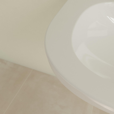 Villeroy & Boch Vicare O.novo Vita wastafel Vita - met 1 kraangat - met overloop - 60x55cm CeramicPlus - White Alpine (glans wit) 1025050